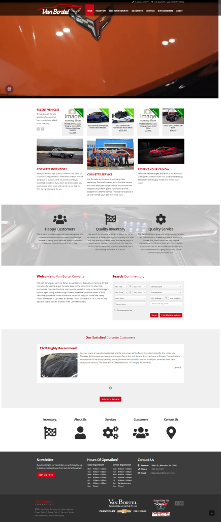Van Bortel Corvette – Vehicle Inventory Search & Custom Appraisal Forms